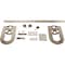 Ekena Millwork Premium Wagon Wheel Horseshoe Barn Door Hardware Set w/ 7' Track for 2 1/4" Doors, White Bronze GB600157H2WWZ - alternate 1